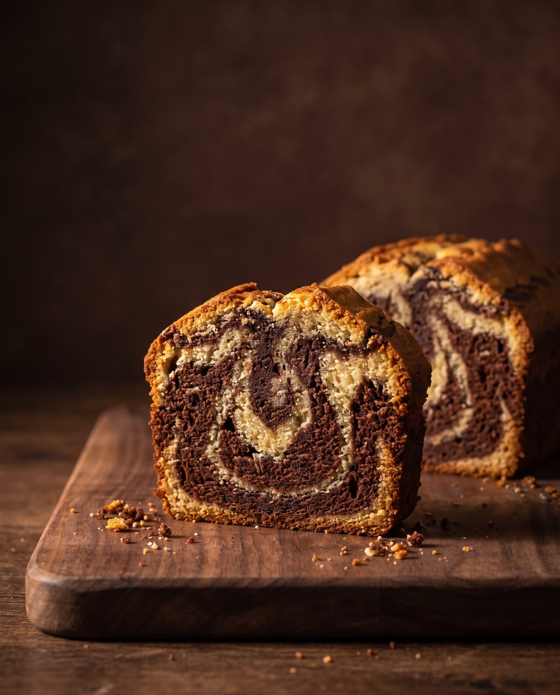 Cake marbré tranché
