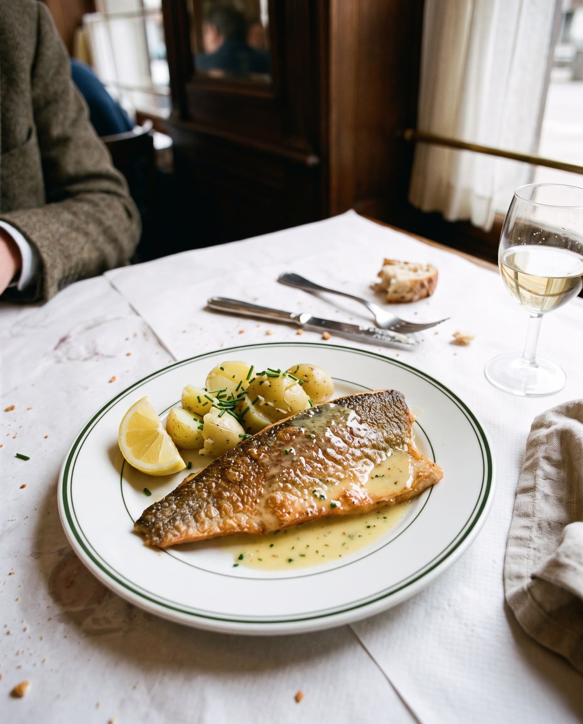 Filet de truite du lac, beurre blanc