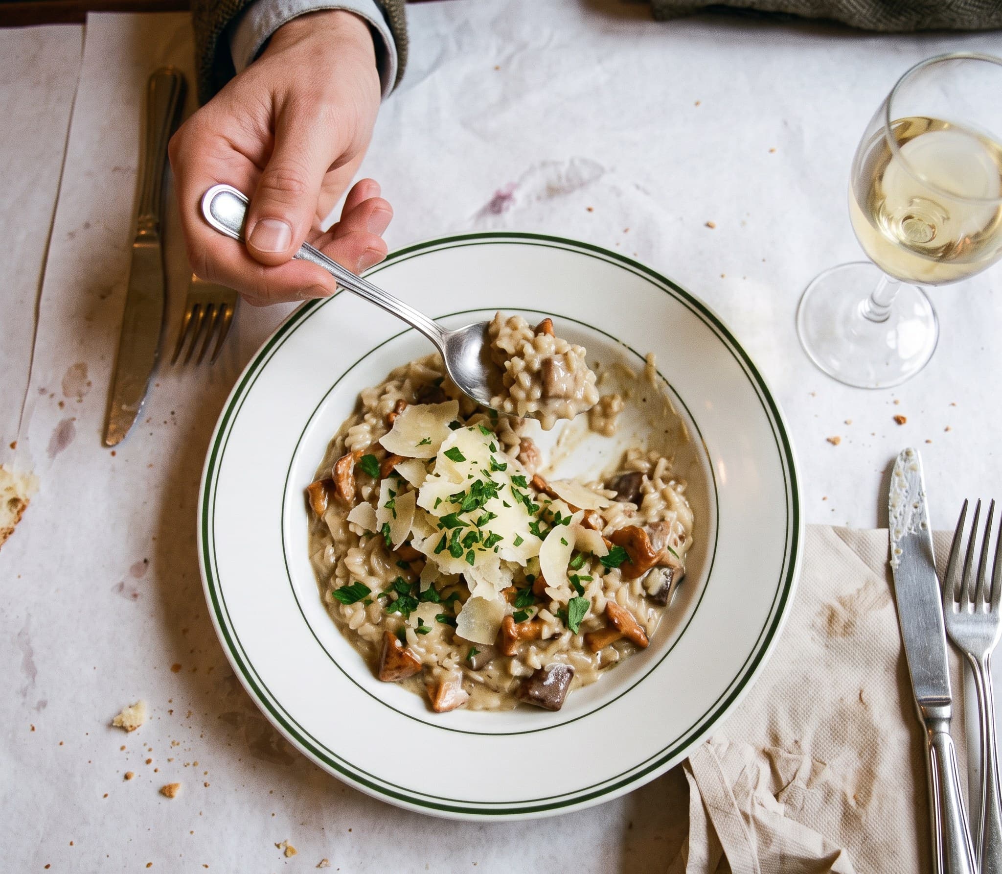 Risotto aux champignons des bois