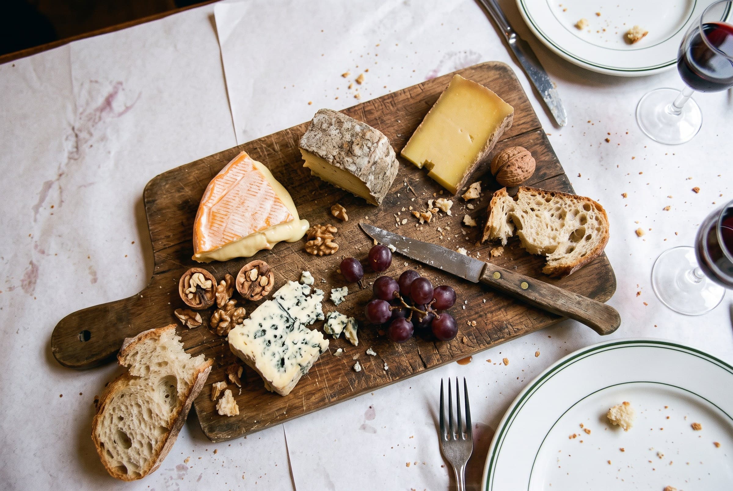 Assiette de fromages affinés