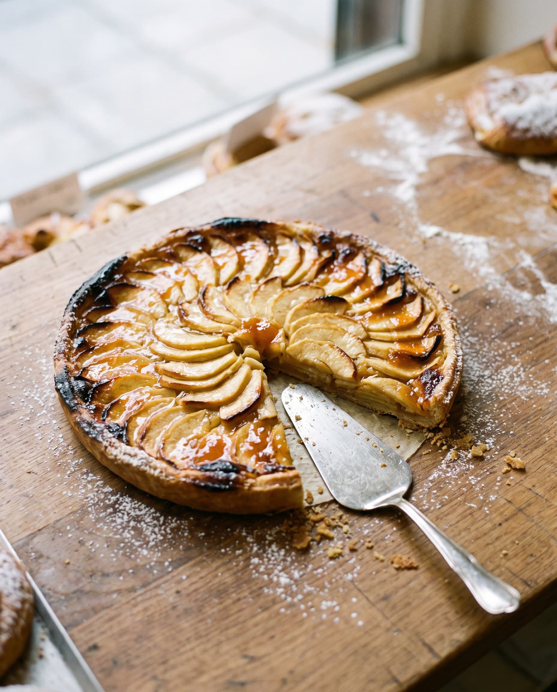 Tarte aux pommes en rosace