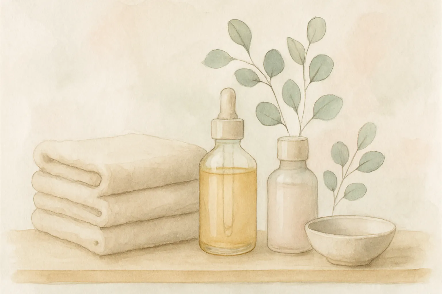 Linge propre, huiles et soins naturels